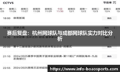 赛后复盘：杭州网球队与成都网球队实力对比分析